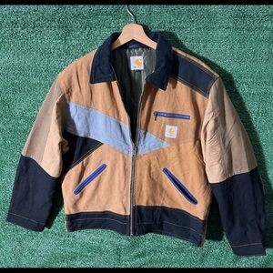 Carhartt Tan & Navy Colorblock Work Jacket